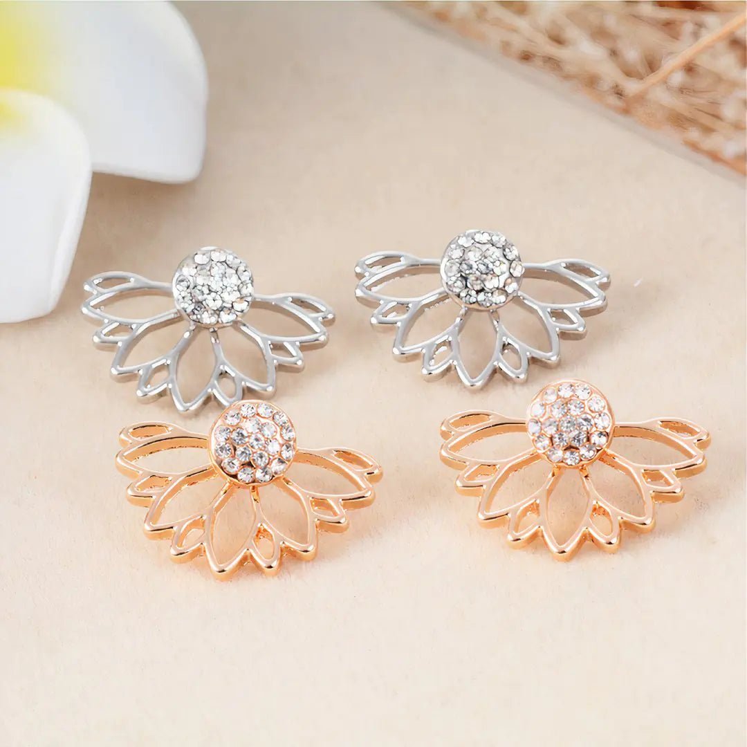 Crystal Earrings - Silver - Merlani