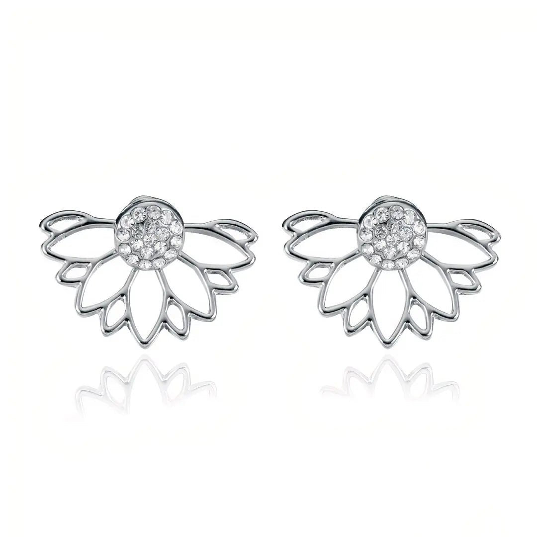 Crystal Earrings - Silver - Merlani