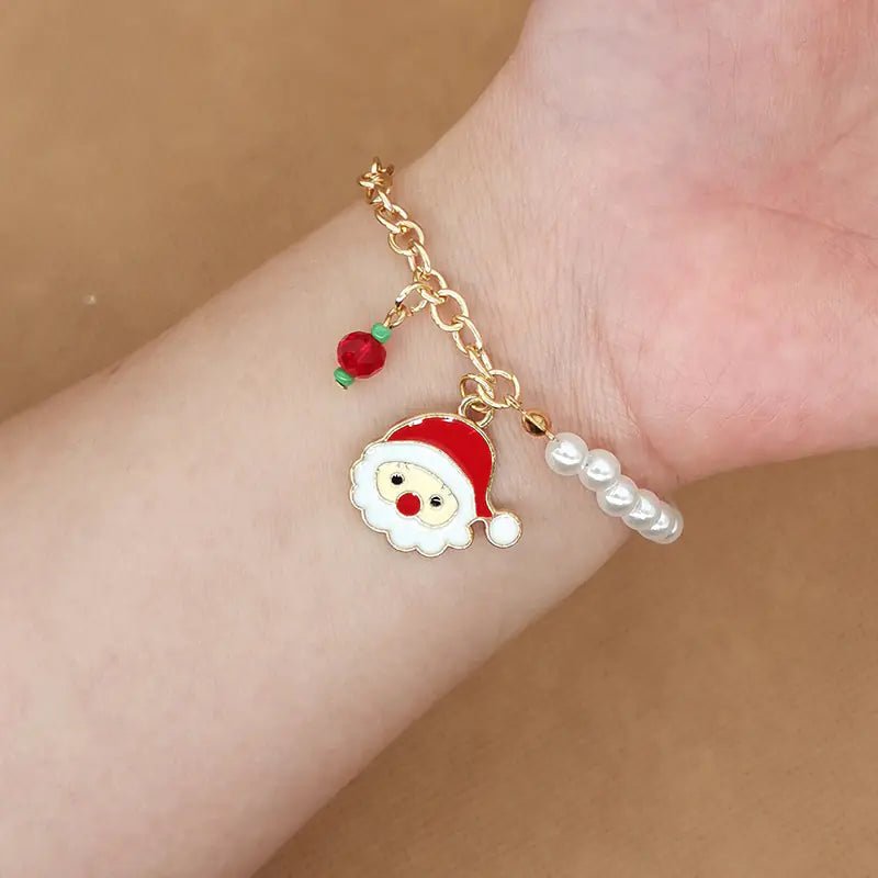 Elk Snowflake Christmas Bell Bracelet - Merlani