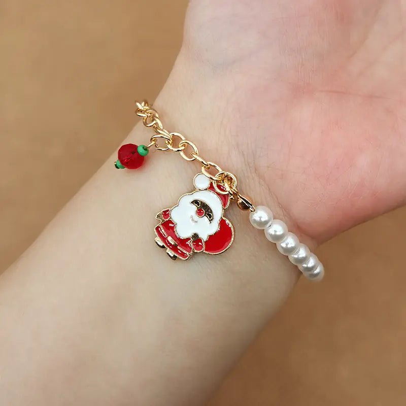 Elk Snowflake Christmas Bell Bracelet - Merlani
