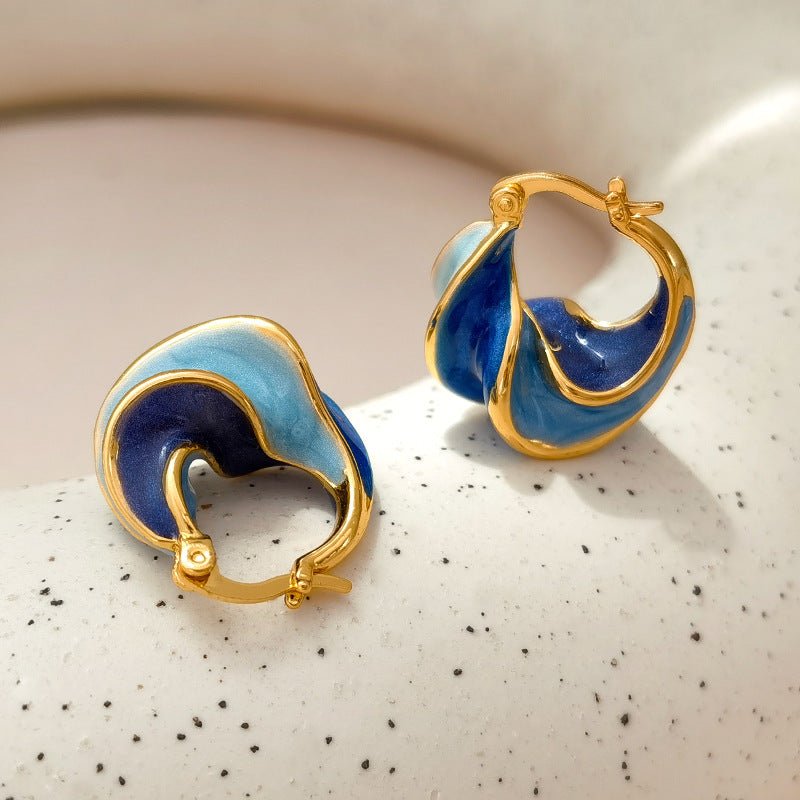 Enchanting Auroras Women's Earrings - Vintage Style Hoops (Pair) - Merlani