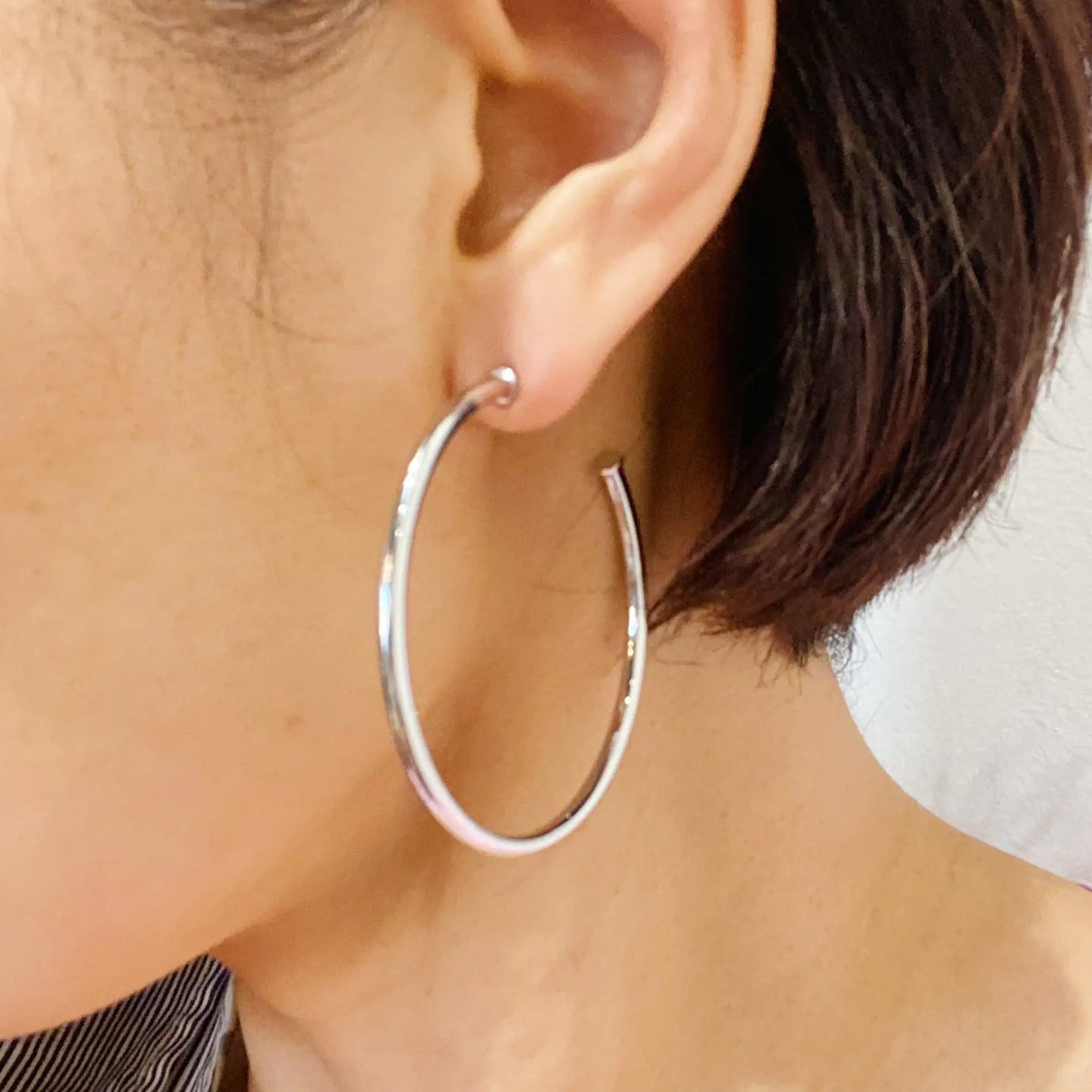 The Best Of Hoops Earrings, Brilliant Silver - Merlani