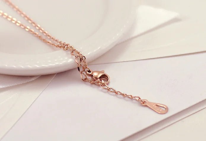 Totoro Necklace, Wealth Necklace, Rose Gold Titanium Steel - Merlani