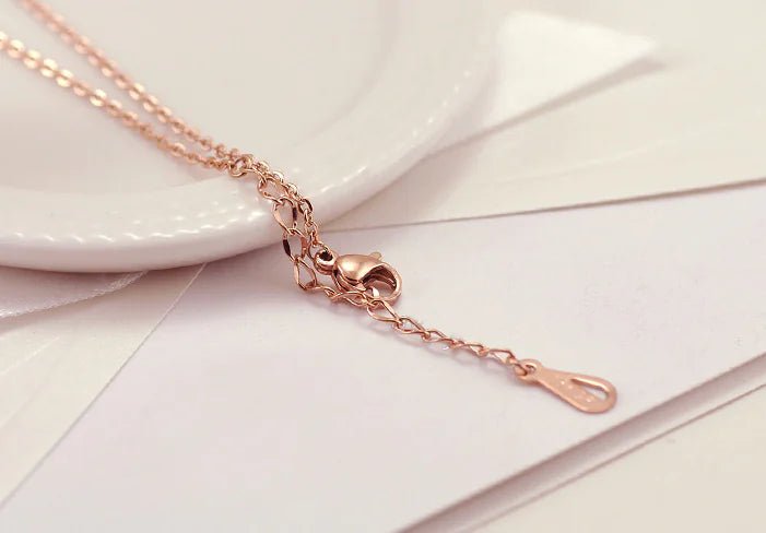 Totoro Necklace, Wealth Necklace, Rose Gold Titanium Steel - Merlani