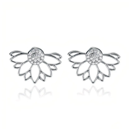 Crystal Earrings - Silver - Merlani