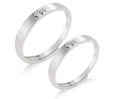 Cute Cat Couples Rings (One Pair) - Merlani