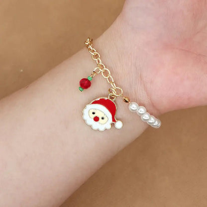 Elk Snowflake Christmas Bell Bracelet - Merlani