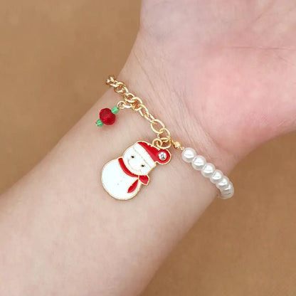 Elk Snowflake Christmas Bell Bracelet - Merlani
