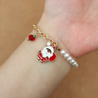 Elk Snowflake Christmas Bell Bracelet - Merlani