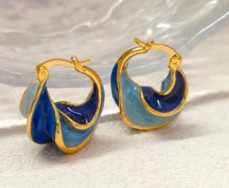 Enchanting Auroras Women's Earrings - Vintage Style Hoops (Pair) - Merlani