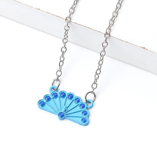 Fashionable Peacock Display Necklace - Alloy Jewelry - Merlani